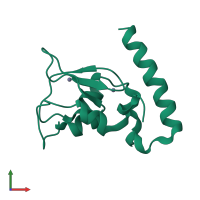 PDB entry 1m4m coloured by chain, front view.