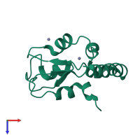 PDB entry 1m4m coloured by chain, top view.