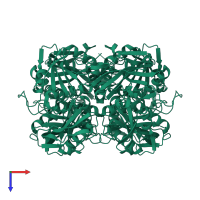 Formylmethanofuran--tetrahydromethanopterin formyltransferase in PDB entry 1m5s, assembly 1, top view.