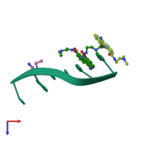 PDB entry 1m69 coloured by chain, top view.