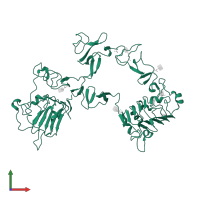 Receptor tyrosine-protein kinase erbB-3 in PDB entry 1m6b, assembly 2, front view.