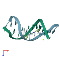 PDB entry 1m6f coloured by chain, top view.