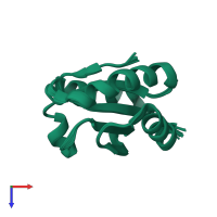 PDB entry 1m7t coloured by chain, ensemble of 21 models, top view.