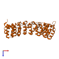 Pumilio homolog 1 in PDB entry 1m8y, assembly 1, top view.