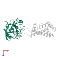 Peptidyl-prolyl cis-trans isomerase A in PDB entry 1m9e, assembly 1, top view.