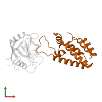 HIV-1 Capsid in PDB entry 1m9e, assembly 1, front view.