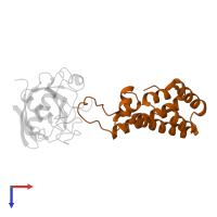 HIV-1 Capsid in PDB entry 1m9e, assembly 1, top view.