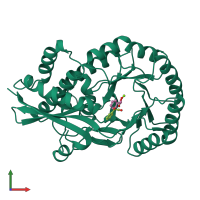 PDB entry 1mdl coloured by chain, front view.