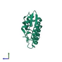 Basic phospholipase A2 1 in PDB entry 1mh8, assembly 1, side view.