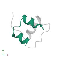 Insulin A chain in PDB entry 1mhj, assembly 1, front view.
