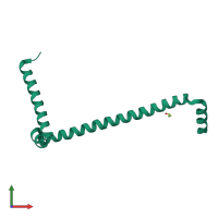 PDB entry 1mi7 coloured by chain, front view.