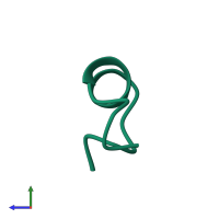 PDB entry 1mii coloured by chain, ensemble of 20 models, side view.