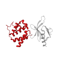 The deposited structure of PDB entry 1mk7 contains 2 copies of CATH domain 1.20.80.10 (Acyl-CoA Binding Protein) in Talin-1. Showing 1 copy in chain B.