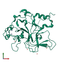 PDB entry 1ml9 coloured by chain, front view.