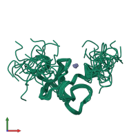 PDB entry 1mm2 coloured by chain, ensemble of 20 models, front view.