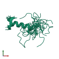 PDB entry 1mot coloured by chain, ensemble of 20 models, front view.