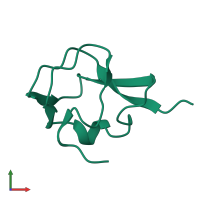 PDB entry 1msi coloured by chain, front view.