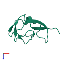 PDB entry 1msi coloured by chain, top view.