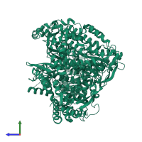 RNA-directed RNA polymerase lambda-3 in PDB entry 1muk, assembly 1, side view.