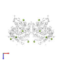 2-acetamido-2-deoxy-beta-D-glucopyranose in PDB entry 1myr, assembly 1, top view.