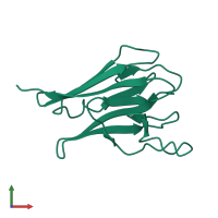 Monomeric assembly 1 of PDB entry 1mzk coloured by chemically distinct molecules, front view.