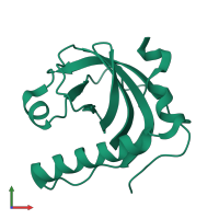 PDB entry 1n05 coloured by chain, front view.
