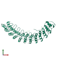 PDB entry 1n11 coloured by chain, front view.