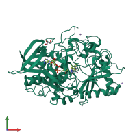 PDB entry 1n1p coloured by chain, front view.