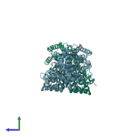 PDB entry 1n22 coloured by chain, side view.