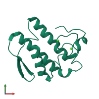 PDB entry 1n29 coloured by chain, front view.