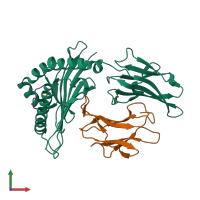 PDB entry 1n2r coloured by chain, front view.