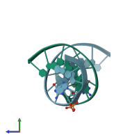 PDB entry 1n2w coloured by chain, side view.