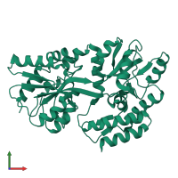 PDB entry 1n3x coloured by chain, front view.