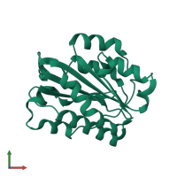 PDB entry 1n3y coloured by chain, front view.