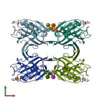 PDB entry 1n47 coloured by chain, front view.