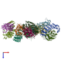 PDB entry 1n4p coloured by chain, top view.