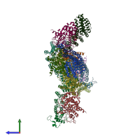 PDB entry 1n4s coloured by chain, side view.