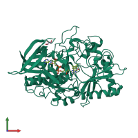 PDB entry 1n4v coloured by chain, front view.