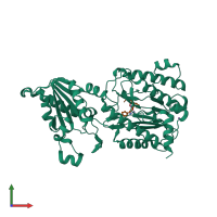 PDB entry 1n51 coloured by chain, front view.
