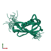 PDB entry 1n5h coloured by chain, ensemble of 15 models, front view.
