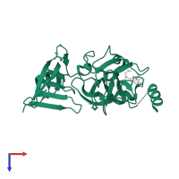 Histone-lysine N-methyltransferase SETD7 in PDB entry 1n6a, assembly 1, top view.