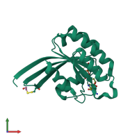 PDB entry 1n6n coloured by chain, front view.