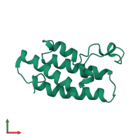Monomeric assembly 1 of PDB entry 1n72 coloured by chemically distinct molecules, front view.