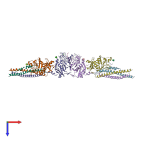PDB entry 1n73 coloured by chain, top view.