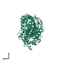 Lactotransferrin in PDB entry 1n76, assembly 1, side view.