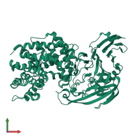 PDB entry 1n7n coloured by chain, front view.