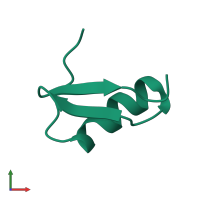 Monomeric assembly 1 of PDB entry 1n8m coloured by chemically distinct molecules, front view.