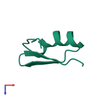 Potassium channel toxin alpha-KTx 6.4 in PDB entry 1n8m, assembly 1, top view.