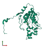PDB entry 1n8n coloured by chain, front view.