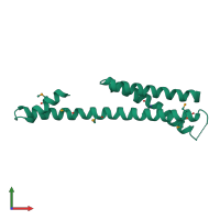 PDB entry 1naf coloured by chain, front view.
